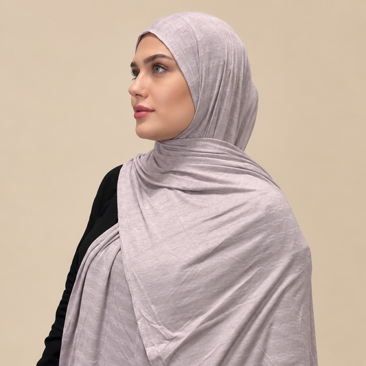Silver Mist Textured Hijab