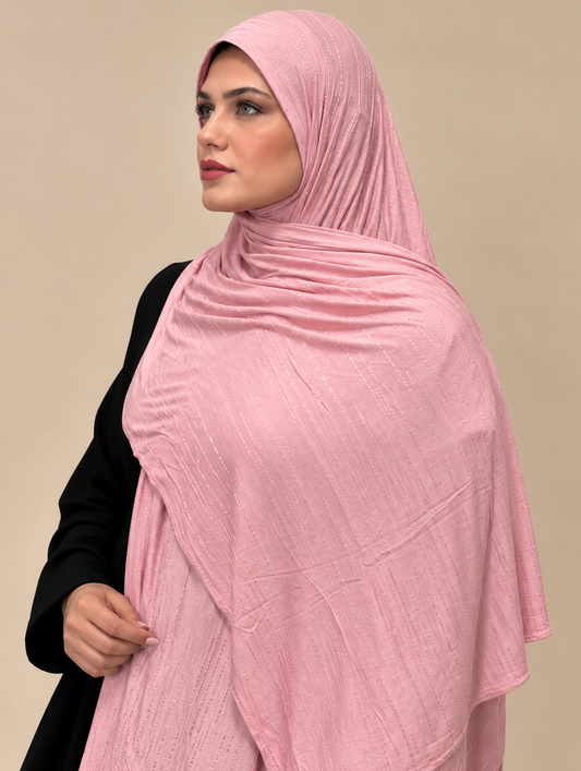 Blush Rose Shimmer Hijab