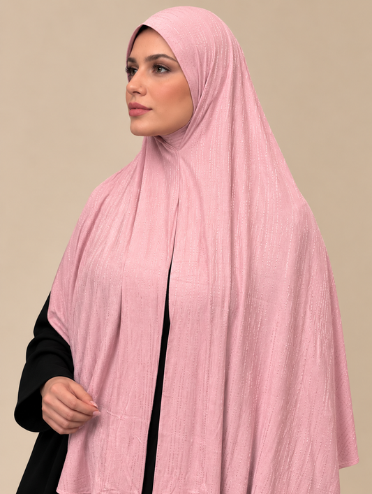Blush Rose Shimmer Hijab